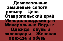 Демисезонные замшевые сапоги, 39 размер › Цена ­ 1 000 - Ставропольский край, Минераловодский р-н, Минеральные Воды г. Одежда, обувь и аксессуары » Женская одежда и обувь   . Ставропольский край